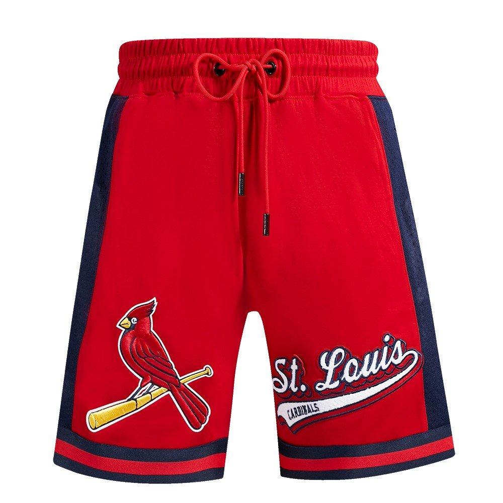 Pro Standard Men's MLB St. Louis Cardinals Script Tail Double Knit 2.0 Short - Red/Navy - RED/NAVY
